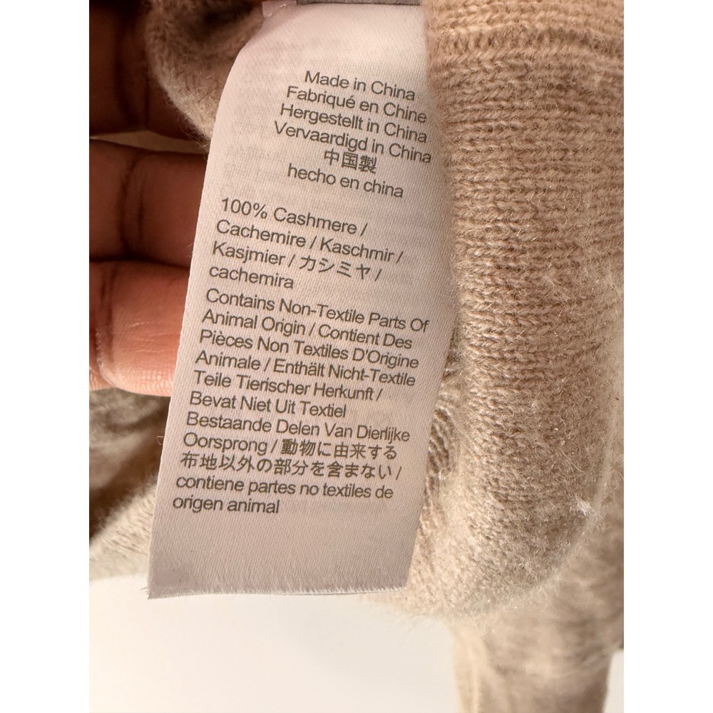 J.Crew Cashmere Patch Pocket cardigan Sweater Women's Tan Preppy Academia XL - Picture 8 of 15